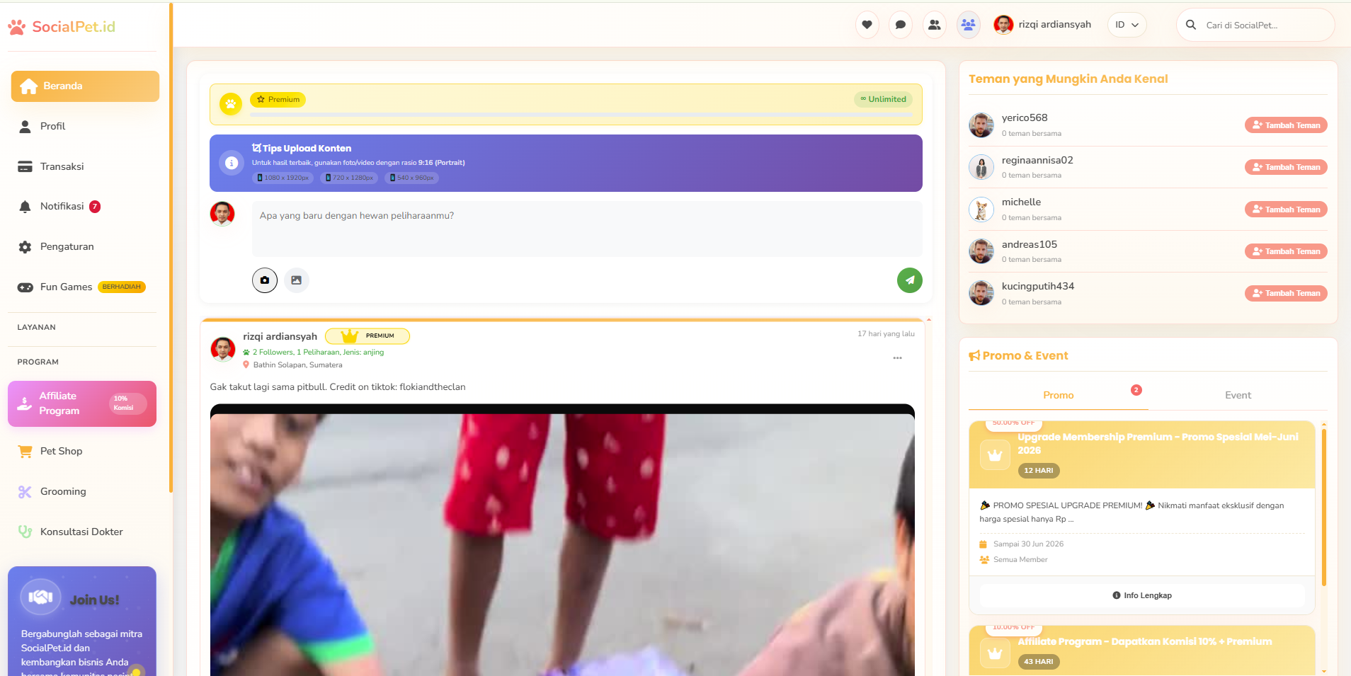 SocialPet Community Feed