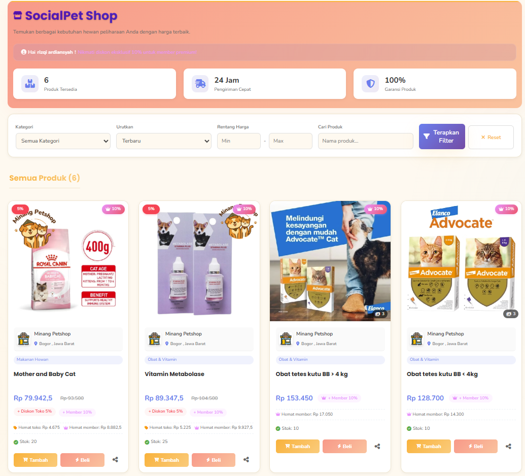 SocialPet Marketplace